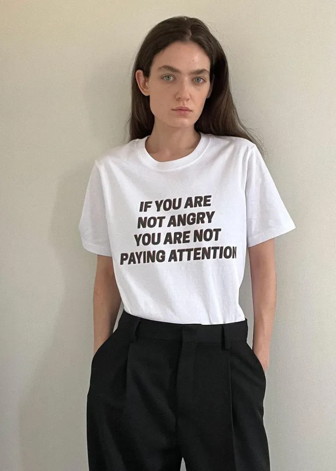 WomenMen The Frankie Shop Frankie Gives Back X Jeanne Friot If You TShirt Whiteblack