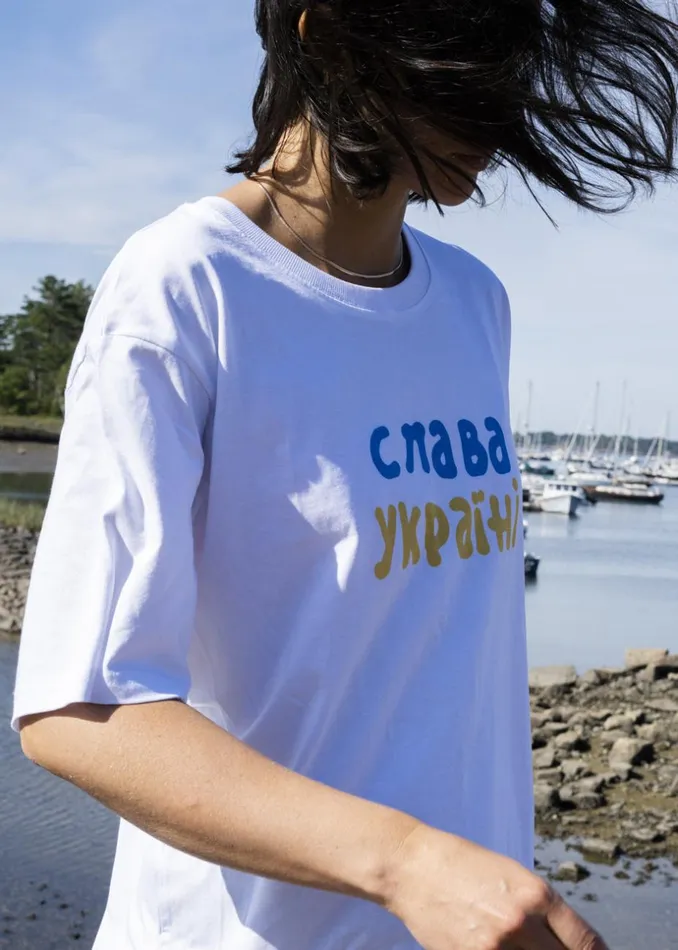 WomenMen The Frankie Shop Frankie Gives Back X Thomas Llu Free TShirt Whitemultico