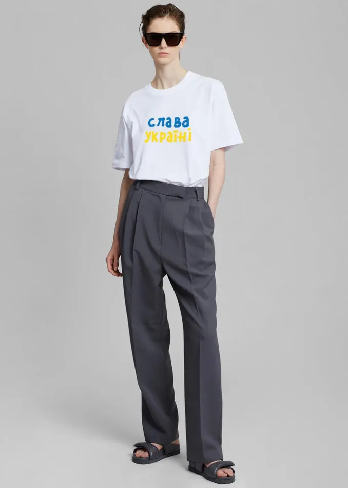 WomenMen The Frankie Shop Frankie Gives Back X Thomas Llu Free TShirt Whitemultico