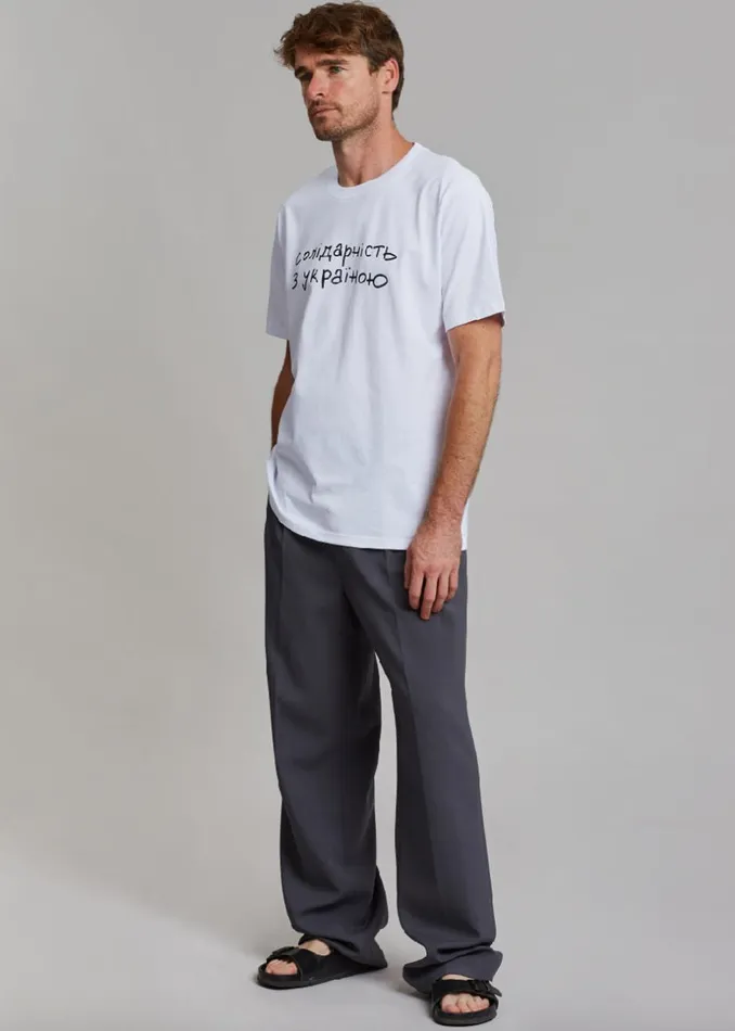 WomenMen The Frankie Shop Frankie Gives Back X Thomas Llu Solidarity TShirt Whiteblack