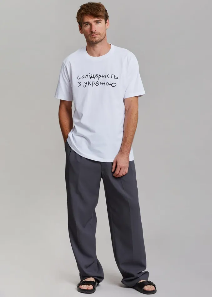 WomenMen The Frankie Shop Frankie Gives Back X Thomas Llu Solidarity TShirt Whiteblack