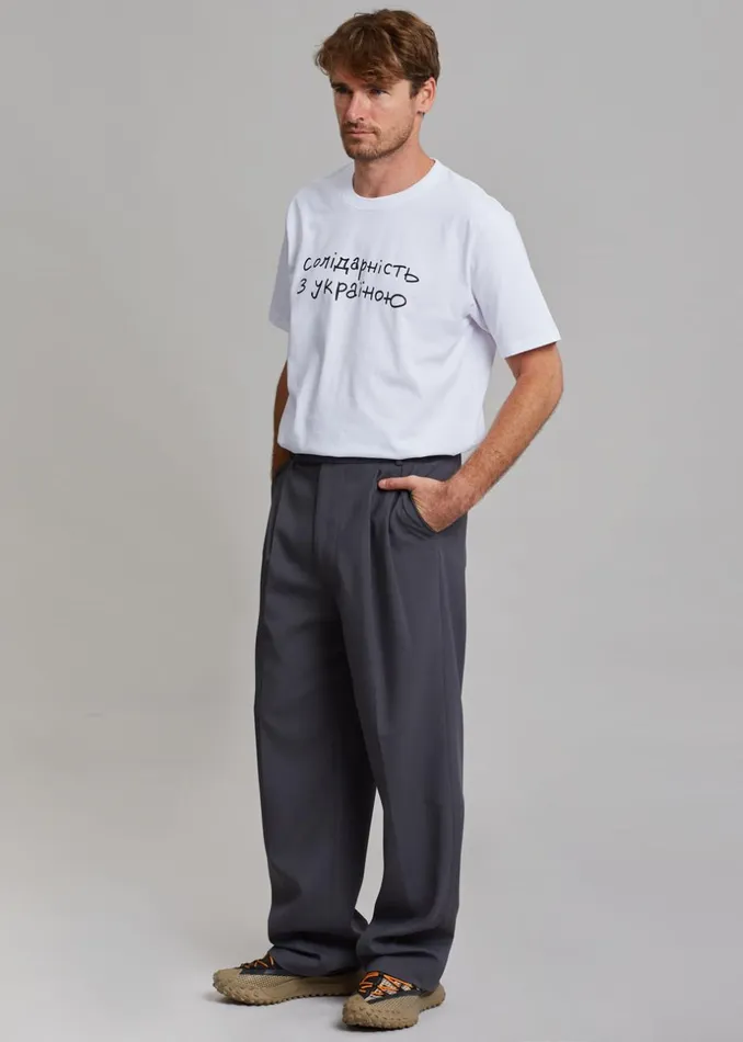 WomenMen The Frankie Shop Frankie Gives Back X Thomas Llu Solidarity TShirt Whiteblack
