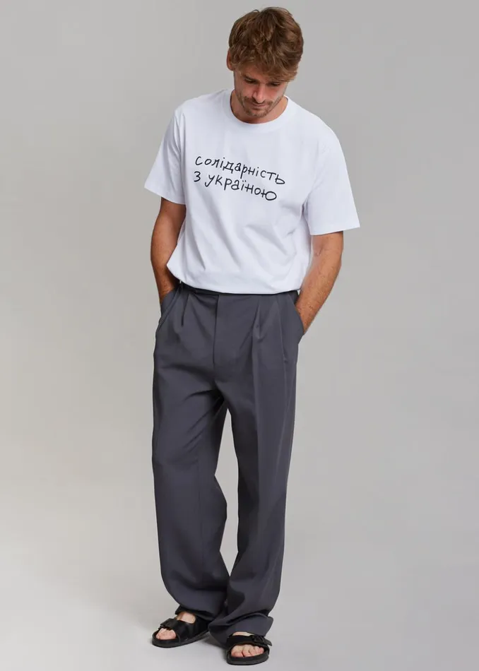 WomenMen The Frankie Shop Frankie Gives Back X Thomas Llu Solidarity TShirt Whiteblack