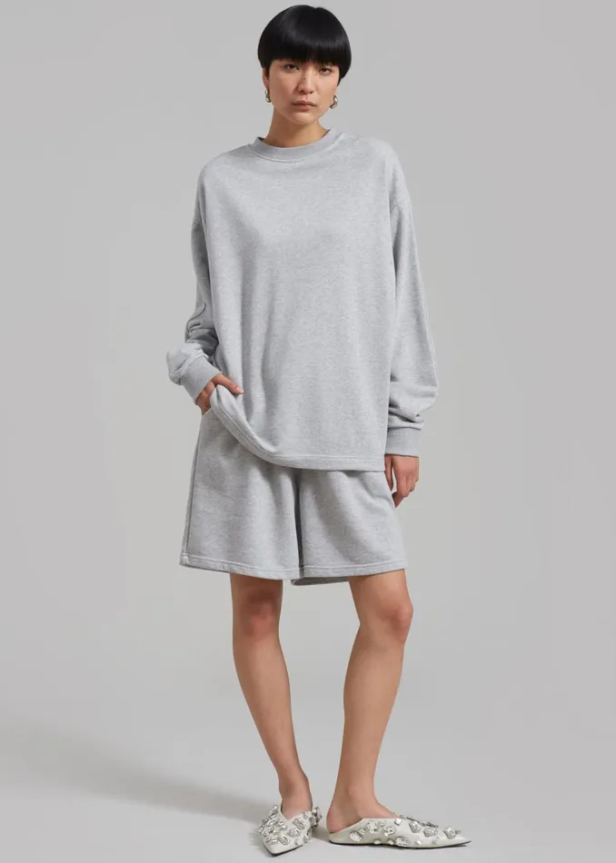 WomenMen The Frankie Shop Loungewear Newton Sweatshorts Grey