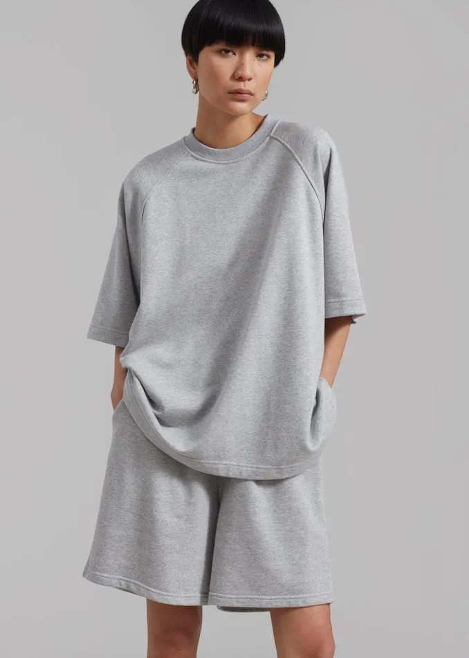 WomenMen The Frankie Shop Loungewear Newton Sweatshorts Grey