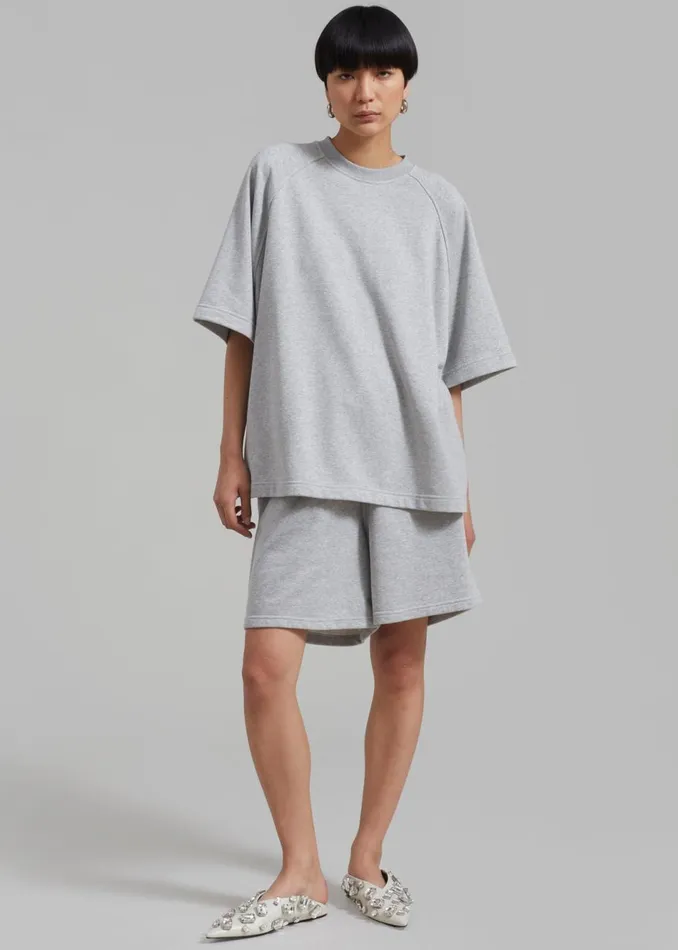 WomenMen The Frankie Shop Loungewear Newton Sweatshorts Grey