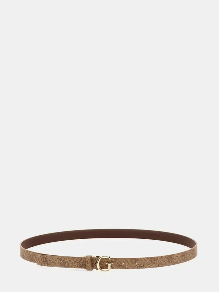 Women Meridian 4g Logo Belt Beige Guess Belts