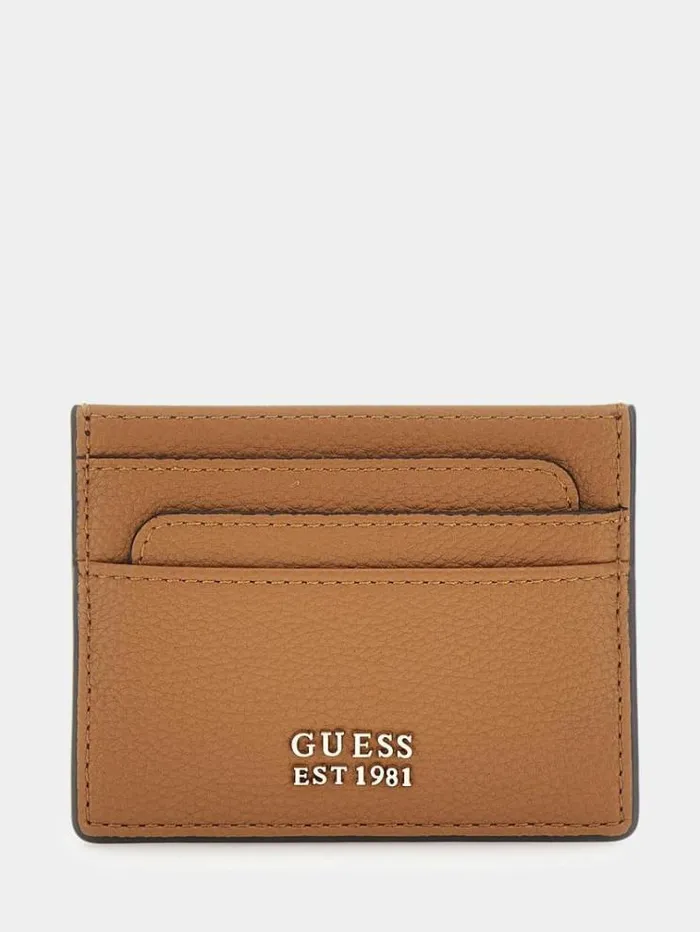 Women Meridian Credit Card Holder Caramel Guess Wallets