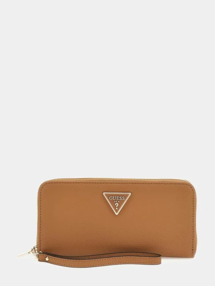 Women Meridian Triangle Logo Maxi Wallet Caramel Guess Wallets
