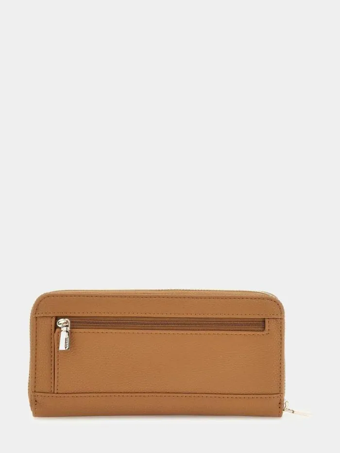 Women Meridian Triangle Logo Maxi Wallet Caramel Guess Wallets