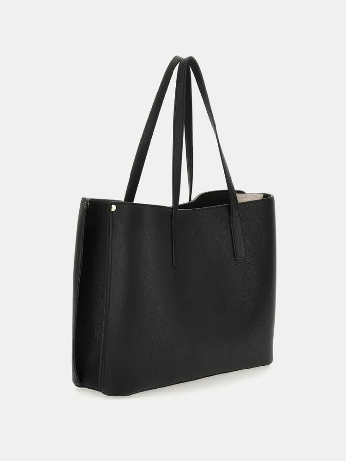 Women Meridian Triangle Logo Shopper Black Guess Shoppers