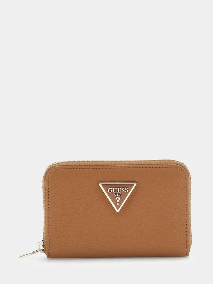 Women Meridian Triangle Logo Wallet Caramel Guess Wallets