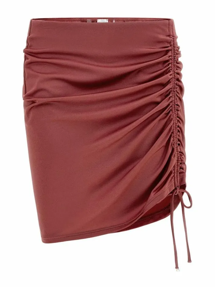 Women Metallic Effect Skirt Red Guess Beachwear