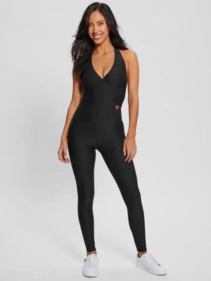 Women Microfiber Active Jumpsuit Black Guess Activewear