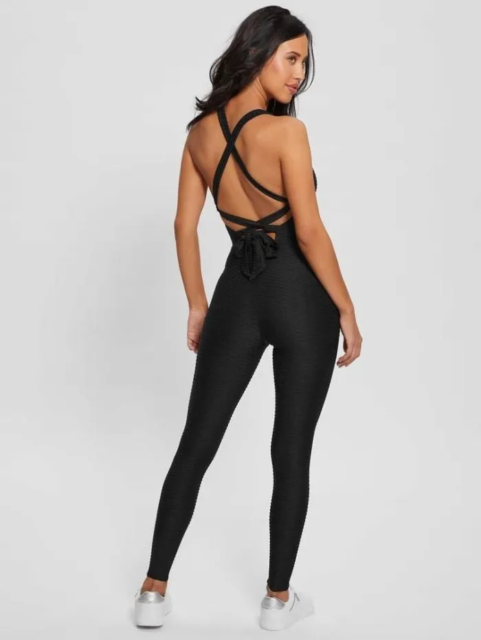 Women Microfiber Active Jumpsuit Black Guess Activewear
