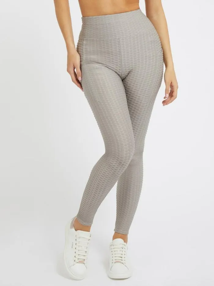 Women Microfiber Leggings Grey Guess Activewear