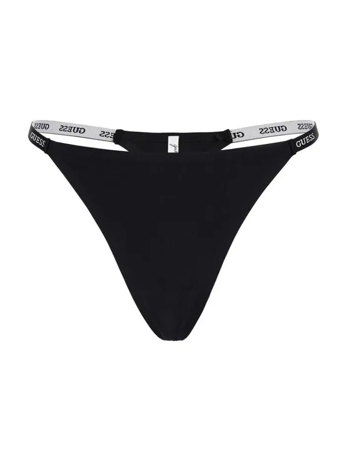 Women Microfiber Thong Black Guess Underwear