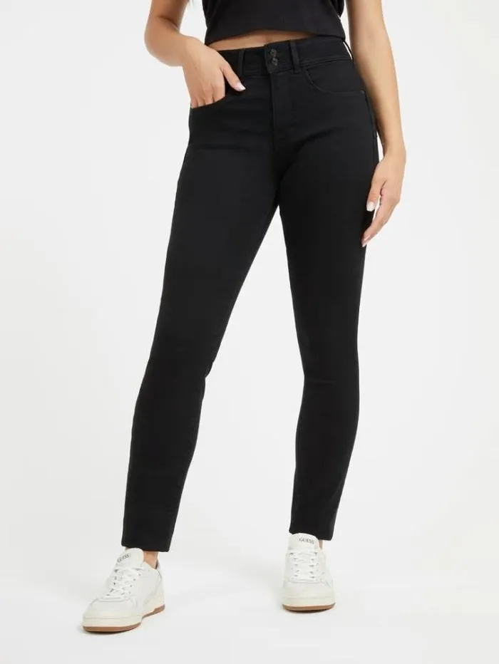 Women Mid Rise Skinny Denim Pant Black Guess Skinny