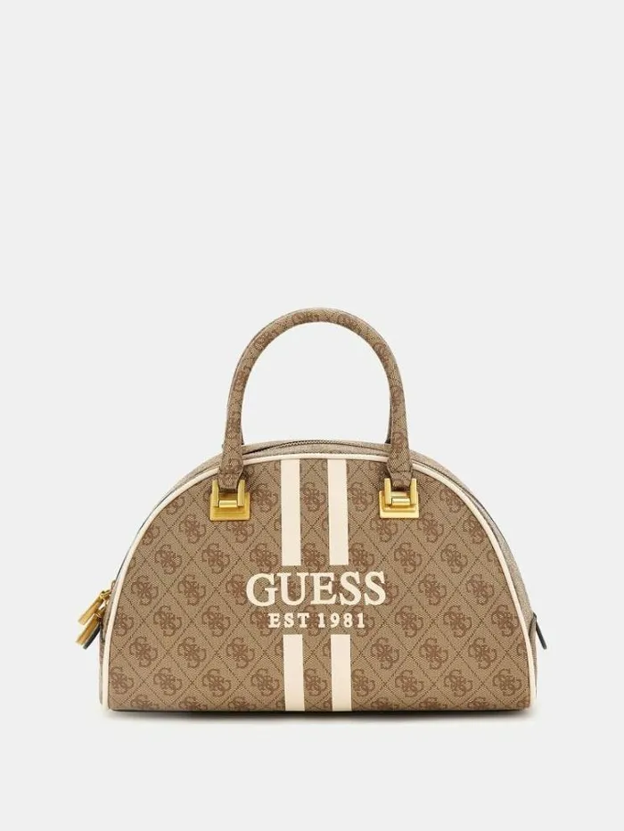 Women Mildred 4g Logo Handbag Beige Guess Handbags
