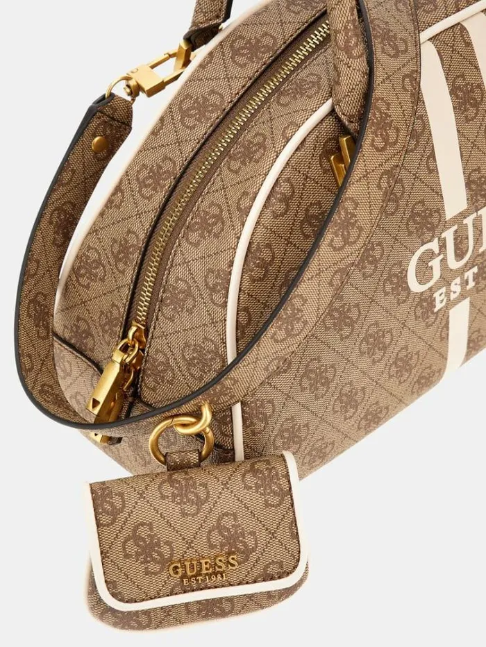 Women Mildred 4g Logo Handbag Beige Guess Handbags