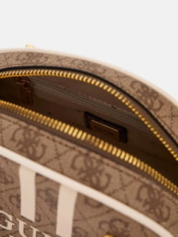 Women Mildred 4g Logo Mini Handbag Beige Guess Handbags