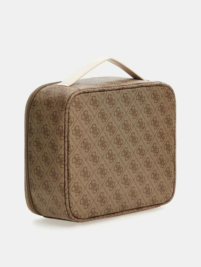 Women Mildred 4g Logo Vanity Case Multi Beige Guess Travel Bags