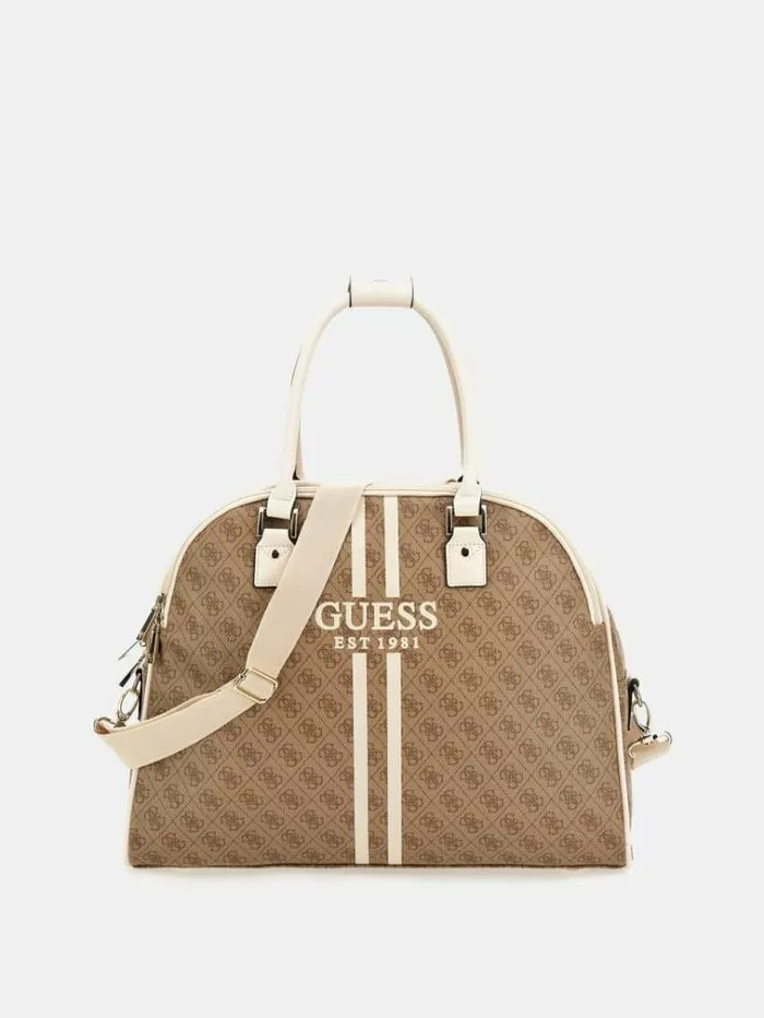 Women Mildred 4g Logo Weekender Bag Multi Beige Guess Travel Bags