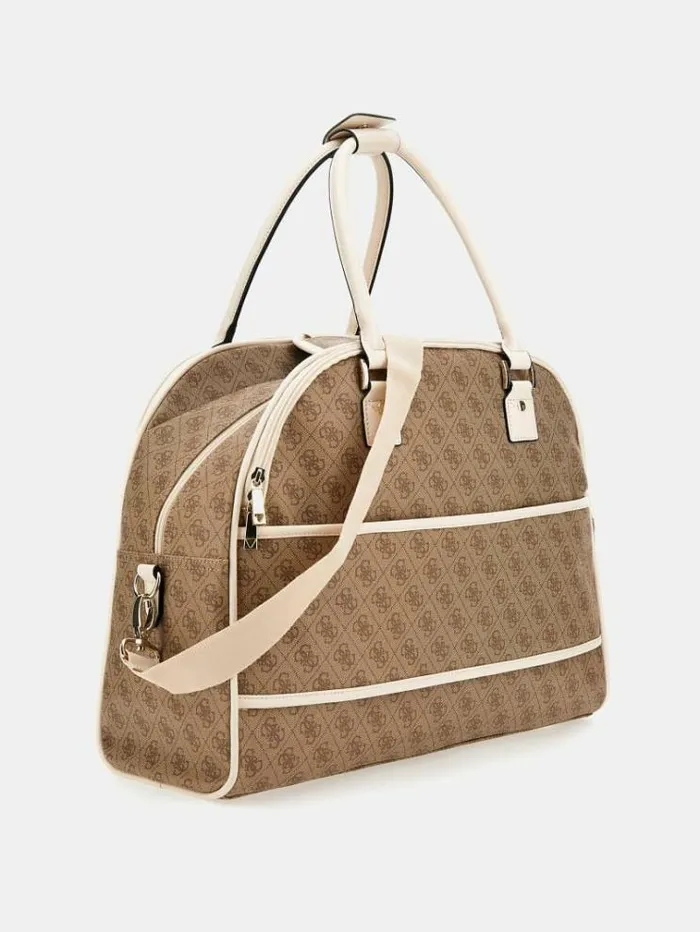 Women Mildred 4g Logo Weekender Bag Multi Beige Guess Travel Bags