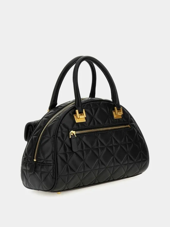 Women Mildred Quilted Handbag Black Guess Handbags