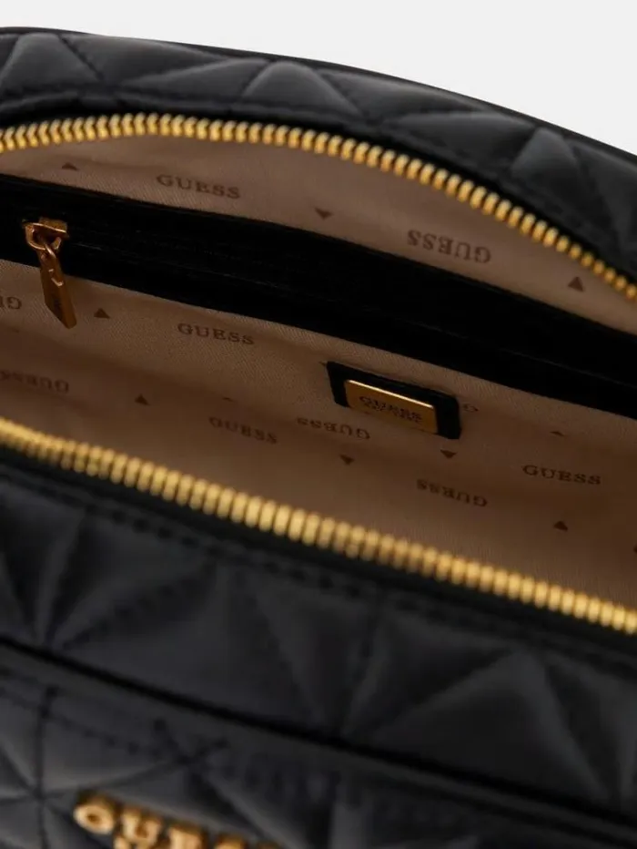 Women Mildred Quilted Handbag Black Guess Handbags