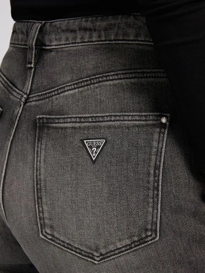 Women Mom Fit Denim Pant Grey Guess Relaxed