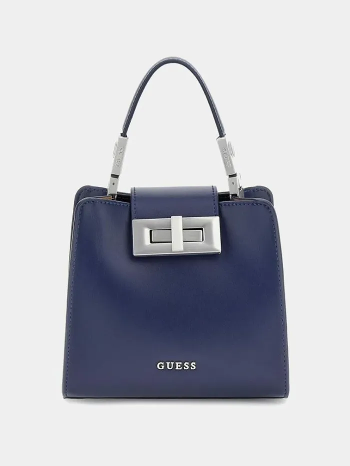 Women Monia Shoulder Strap Handbag Blue Multi Guess Handbags