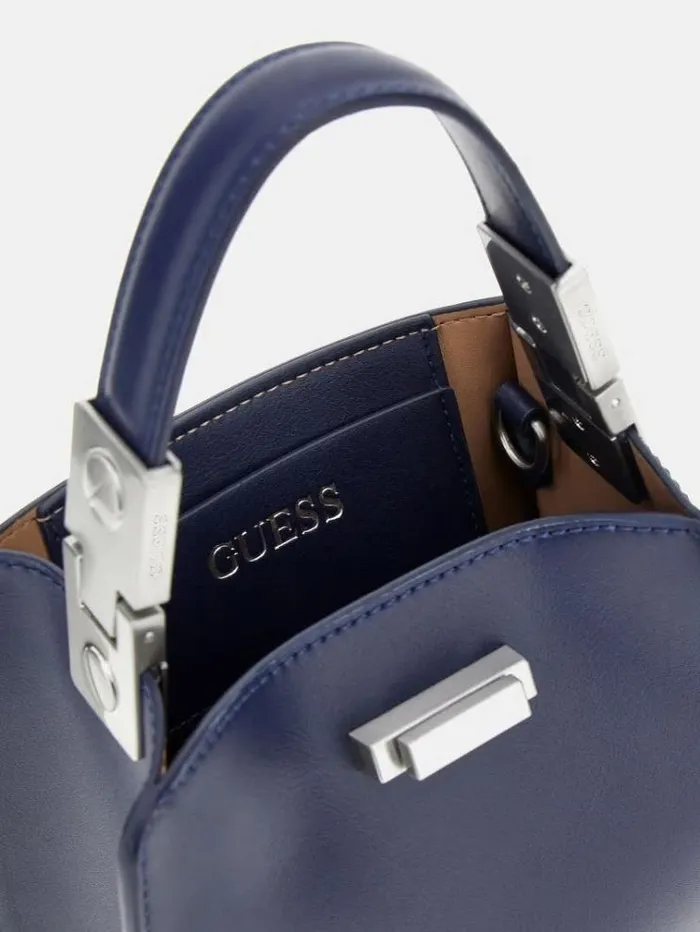 Women Monia Shoulder Strap Handbag Blue Multi Guess Handbags