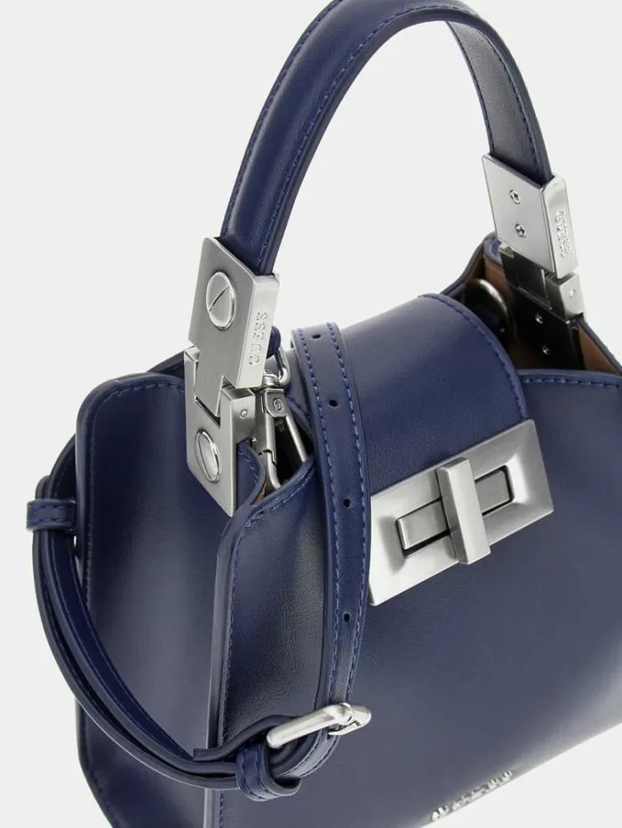 Women Monia Shoulder Strap Handbag Blue Multi Guess Handbags