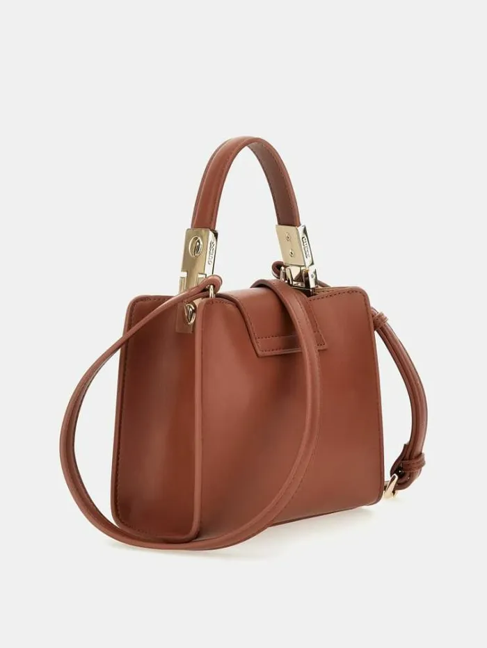Women Monia Shoulder Strap Handbag Brown Guess Handbags