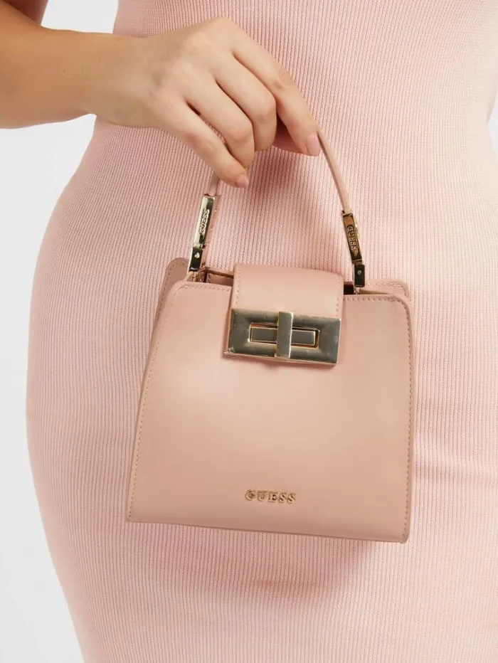 Women Monia Shoulder Strap Handbag Pink Guess Handbags