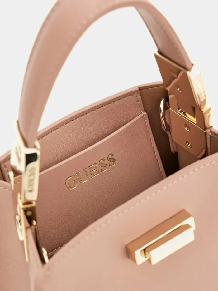 Women Monia Shoulder Strap Handbag Pink Guess Handbags
