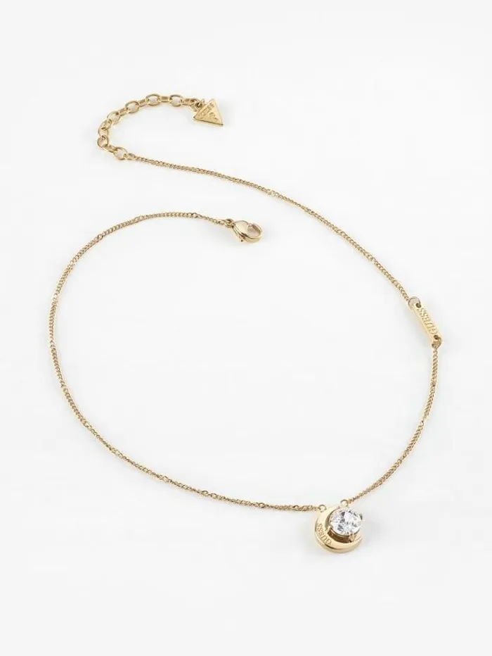 Women moon Phases Necklace Gold Guess Jewellery