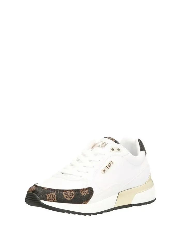 Women Moxea 4g Peony Logo Running Shoe White Multi Guess Sneakers