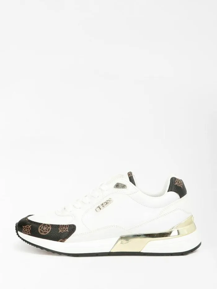 Women Moxea 4g Peony Logo Running Shoe White Multi Guess Sneakers