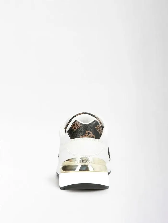 Women Moxea 4g Peony Logo Running Shoe White Multi Guess Sneakers