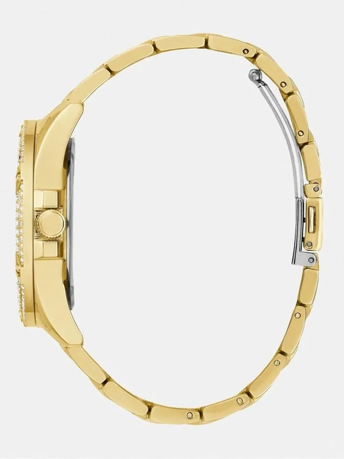 Women Multifunction Crystal Watch Gold Guess Watches