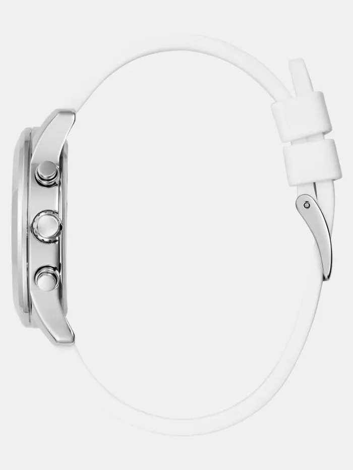 Women Multifunction Crystal Watch White Guess Watches