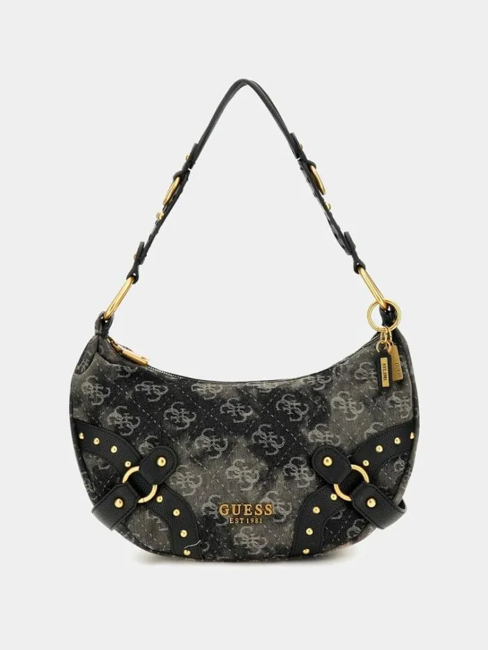Women Natalya 4g Logo Shoulder Bag Black Multi Guess Shoulder Bags