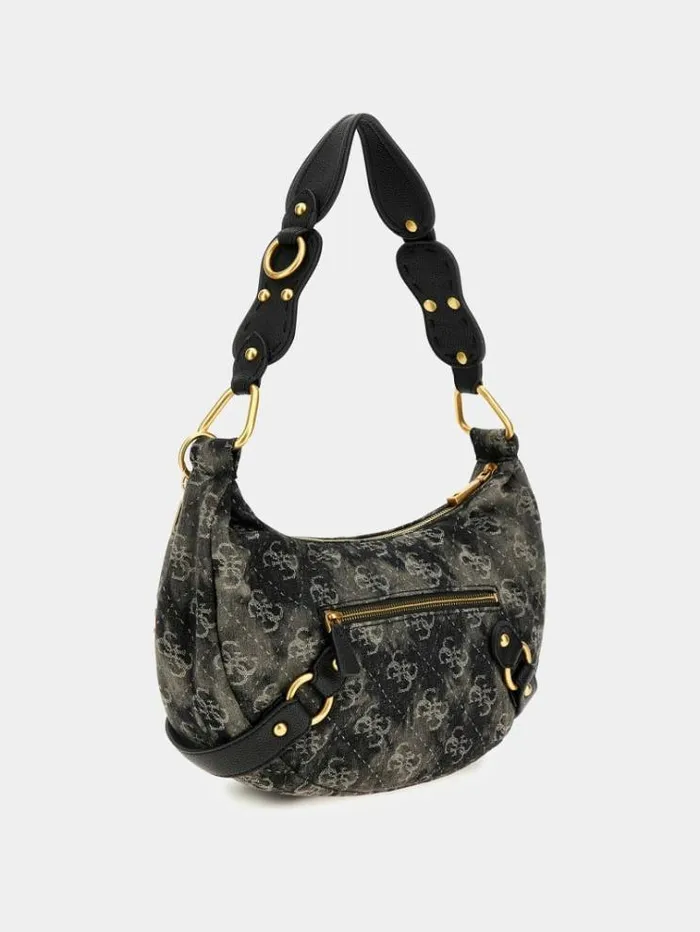 Women Natalya 4g Logo Shoulder Bag Black Multi Guess Shoulder Bags
