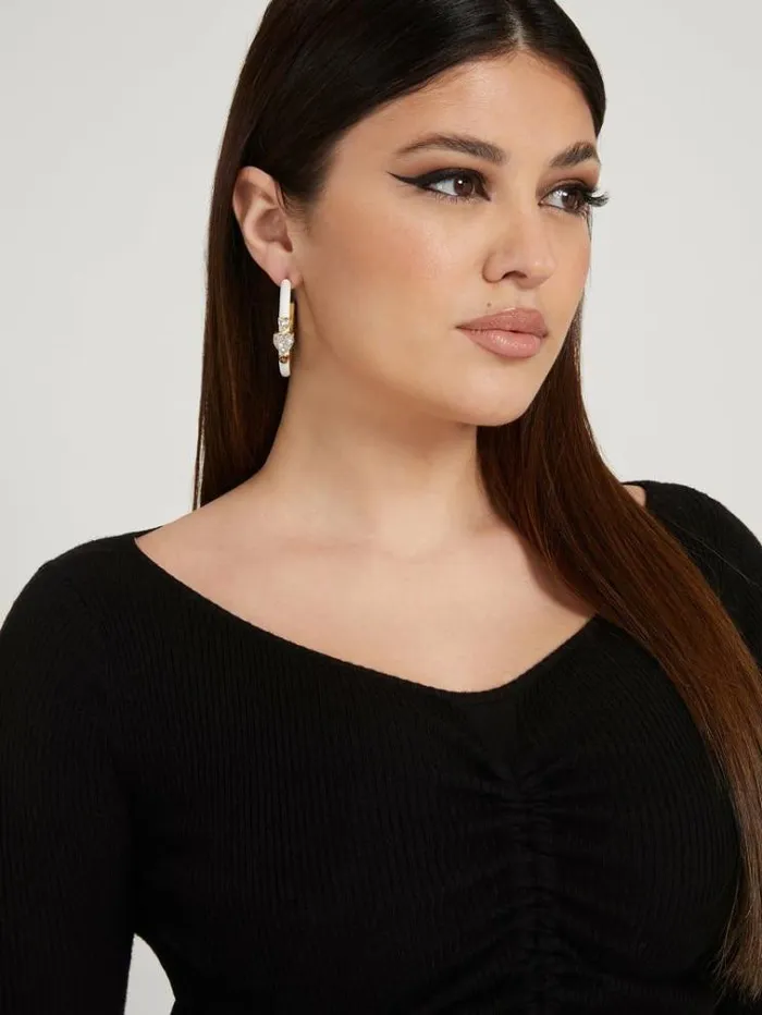 Women neon Lights Earrings White Guess Jewellery