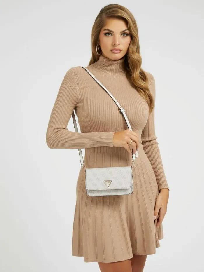 Women Noelle 4g Logo Crossbody Bag White Multi Guess Crossbody Bags