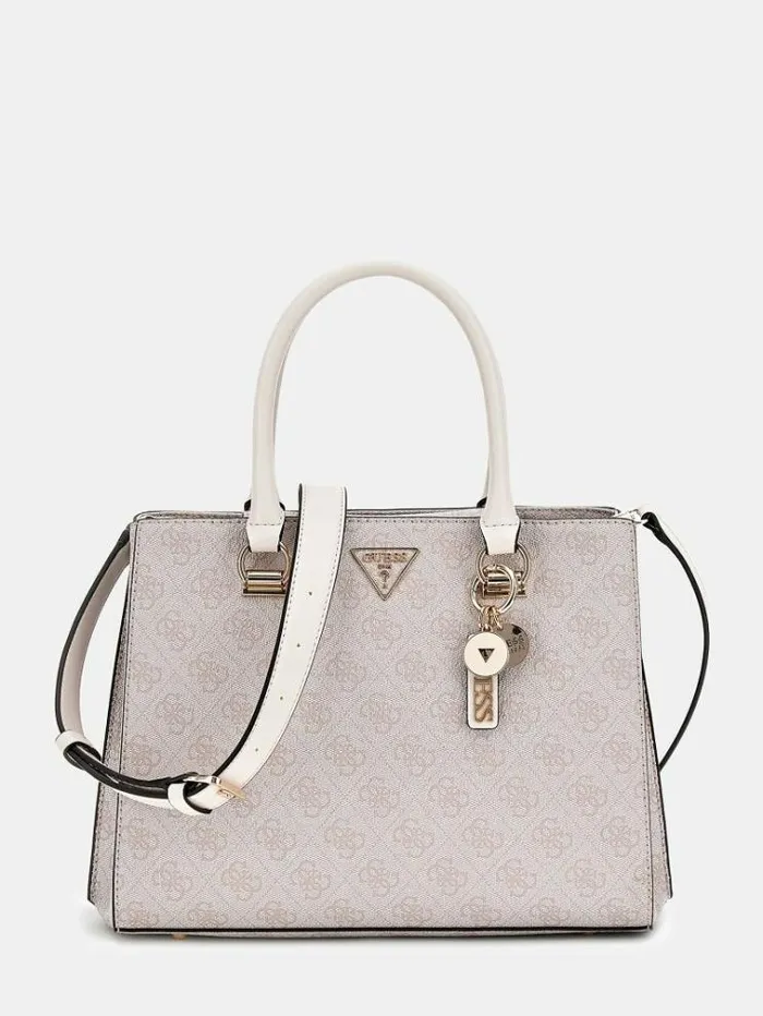 Women Noelle 4g Logo Handbag White Multi Guess Handbags