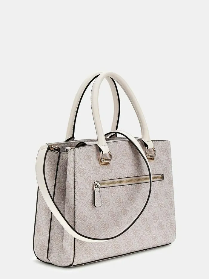 Women Noelle 4g Logo Handbag White Multi Guess Handbags