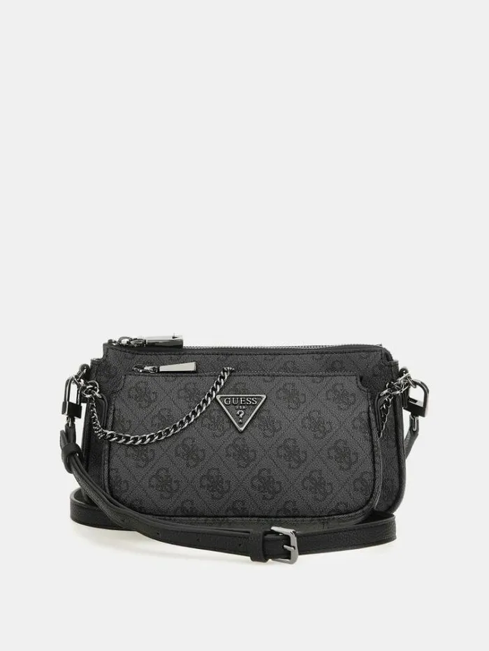 Women Noelle 4g Logo Mini Crossbody Bag Grey Guess Crossbody Bags